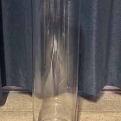 Tall Glass Vase - Cylinder shape - $10