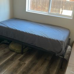 Gently Used Twin Xl Bed, Mattress And Frame An Optional New Twin  Xl Comforter