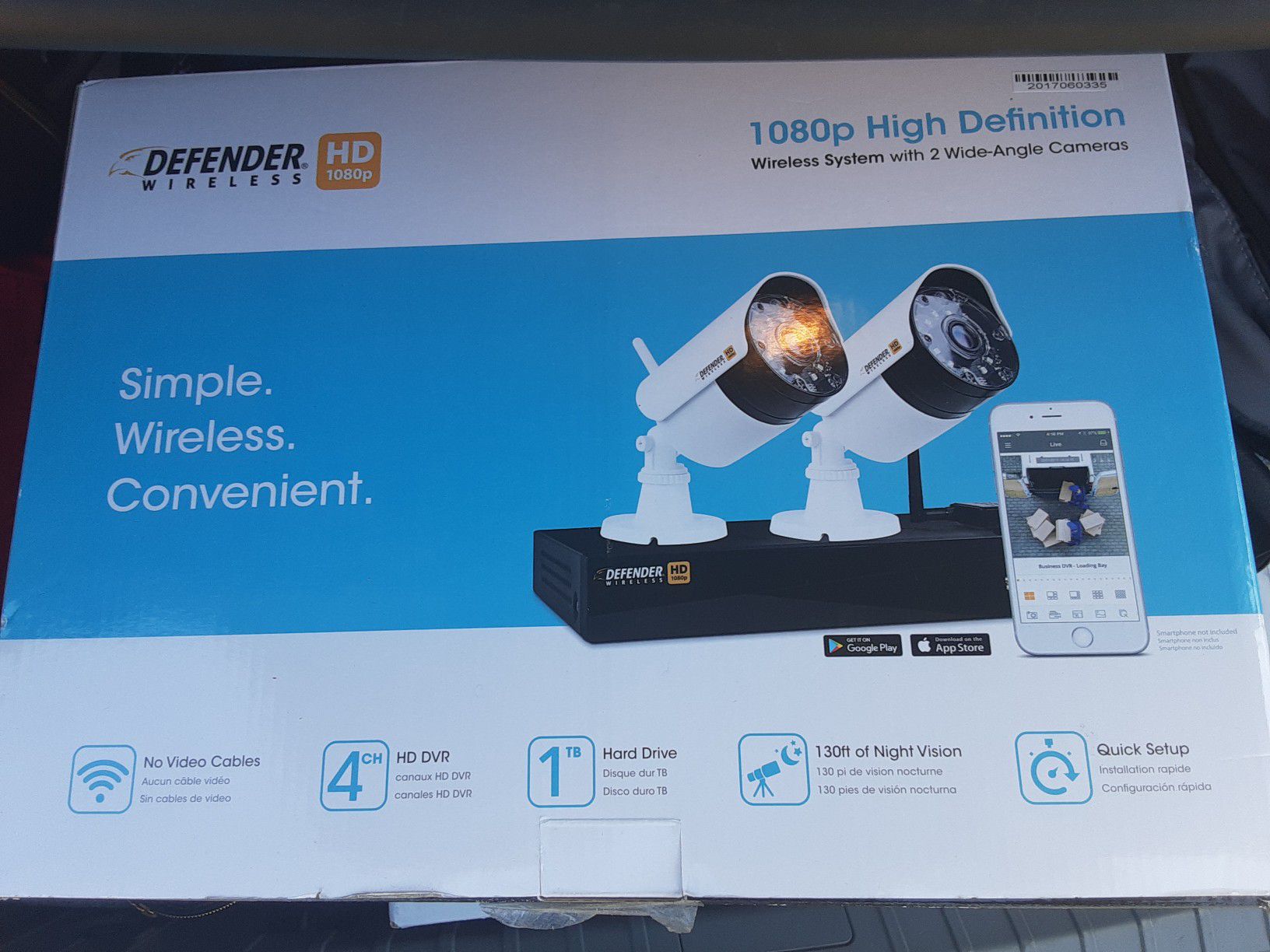 Defender wireless security cameras brand new in the box!!