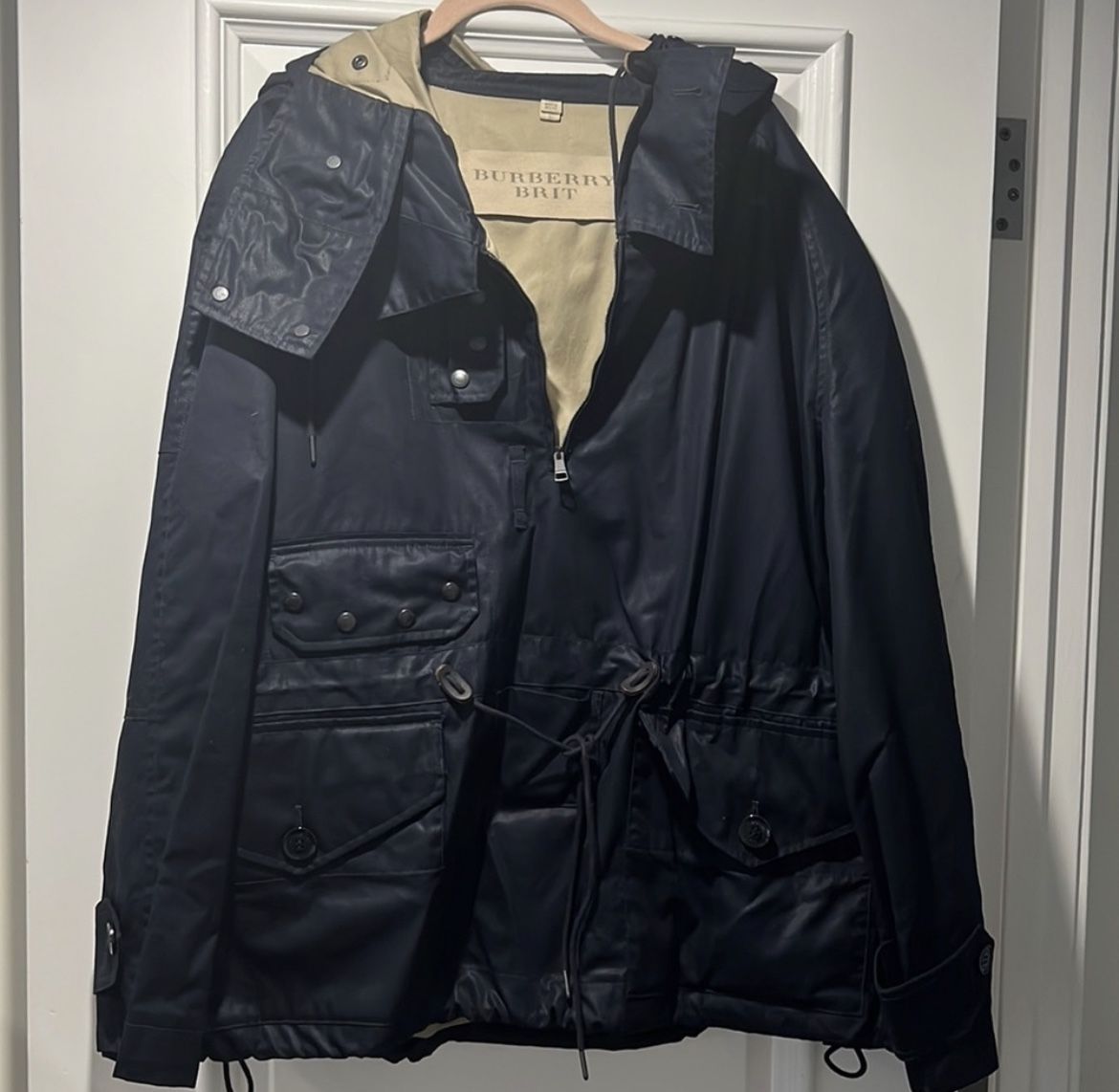Mens Authentic Burberry Rain Coat L