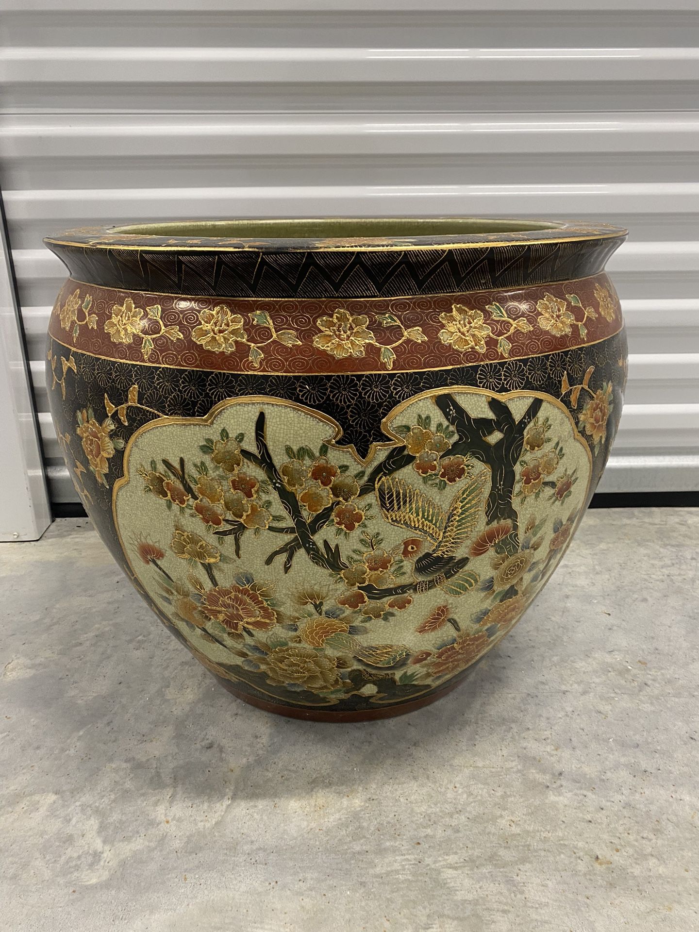 Japanese Satsuma Porcelain Planter