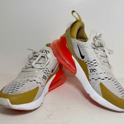 Nike Air Max 270 AH6789-700 Flight Gold Black Bone Crimson White Women Size 7.5