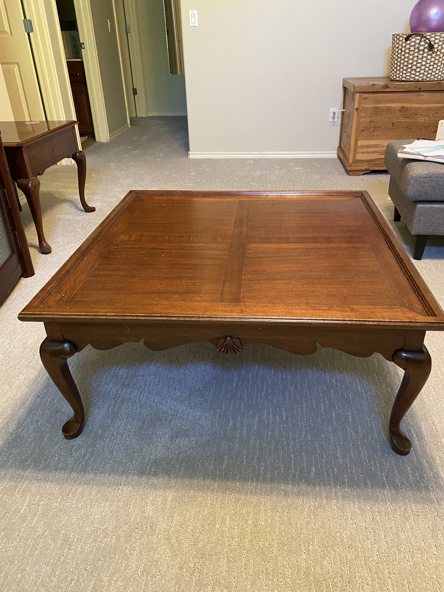 Square Queen Anne Cherry Coffee Table