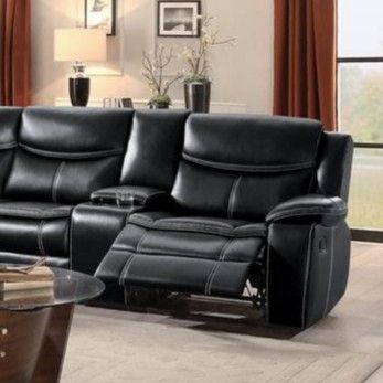 Bastrop black reclining sectional sofa