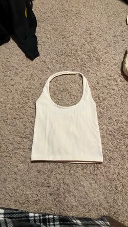 American Eagle White Halter Top L/XL