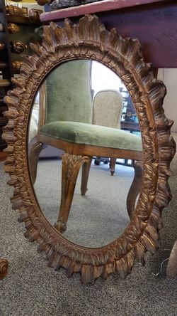 Antique oval mirror