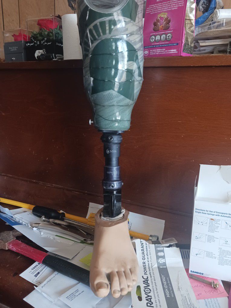 A Michigan State Prosthetic Leg For A 59-58 Person