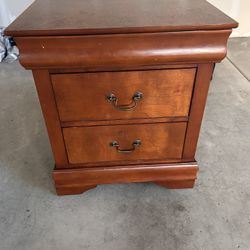 Cherry Wood Bed Side Table With Secret Drawer 