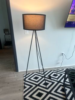 Black Tripod Floor Lamp with Shade