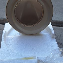 New in Box LENOX porcelain picture frame 5x5" Ivory GOLD round 24k gold leaf trim handmade