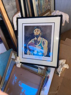 Kareem Abdul Jabbar serigraph. Signed by artist