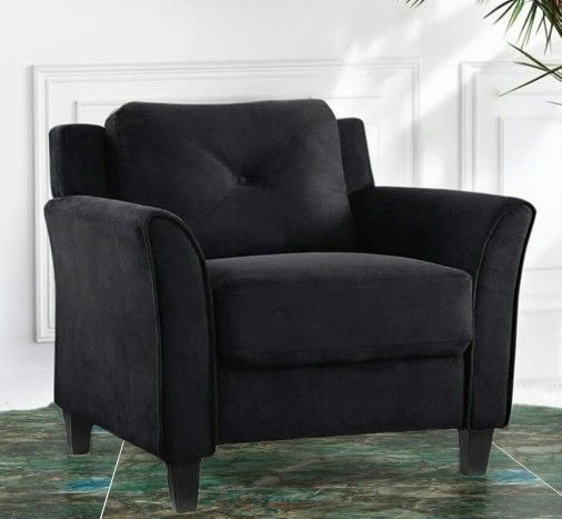 Black Microfiber Armchair