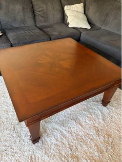 Wood coffee table
