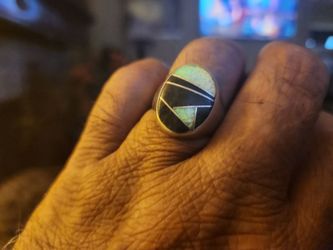 Beautiful inlay stone work in Sterling Silver