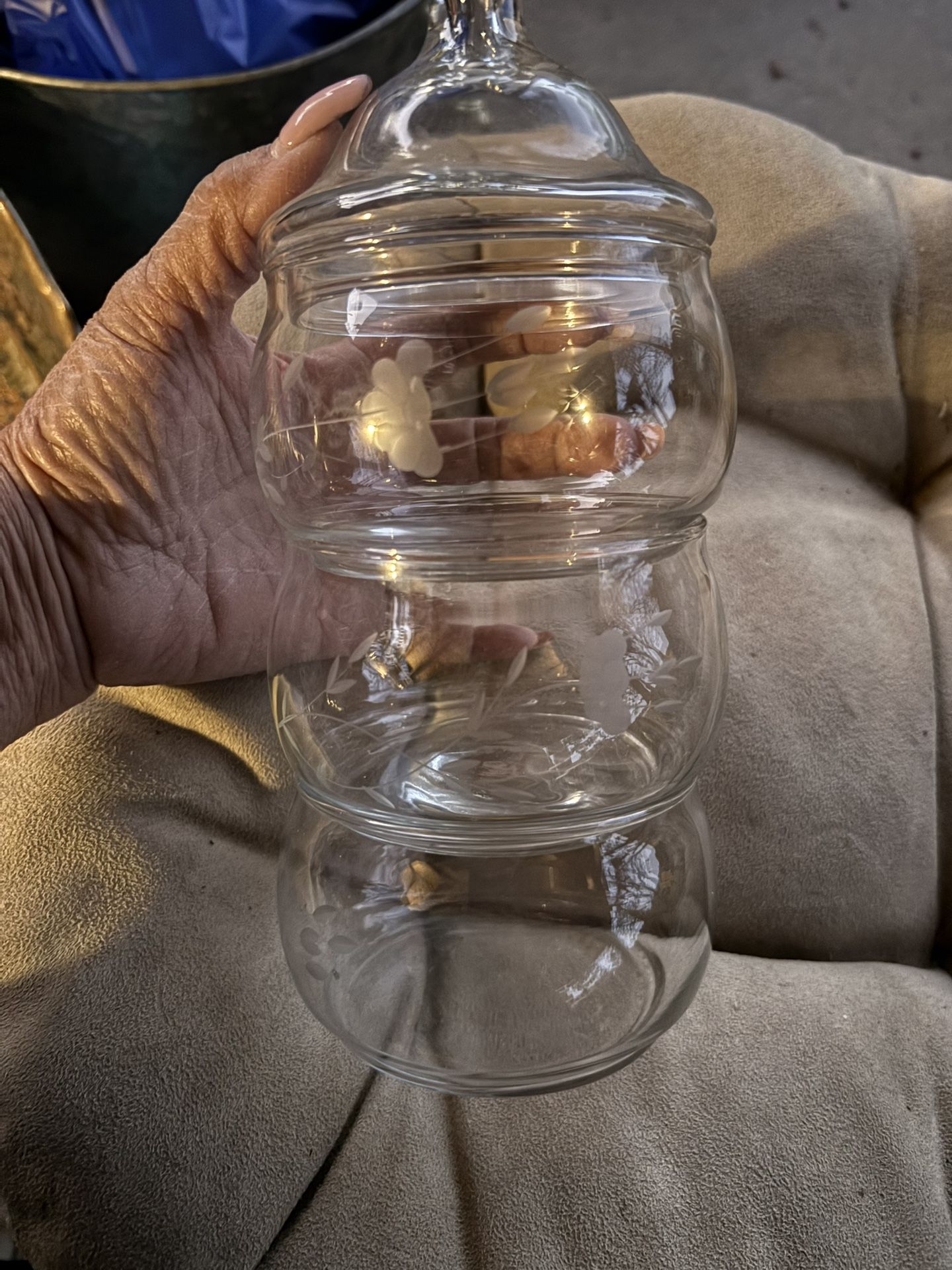 Princess House Crystal Stackable storage vintage