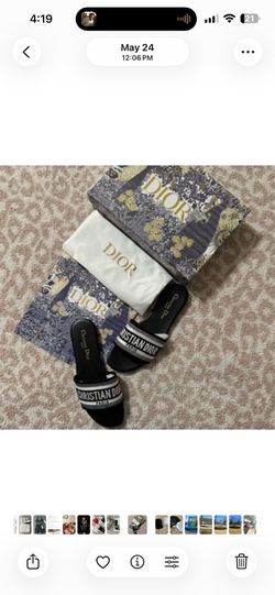 Christian Dior Slide Sandals $125 **READ DESCRIPTION**