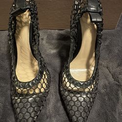 Pumps Black Fishnet Leather Gianvito Rossi 7