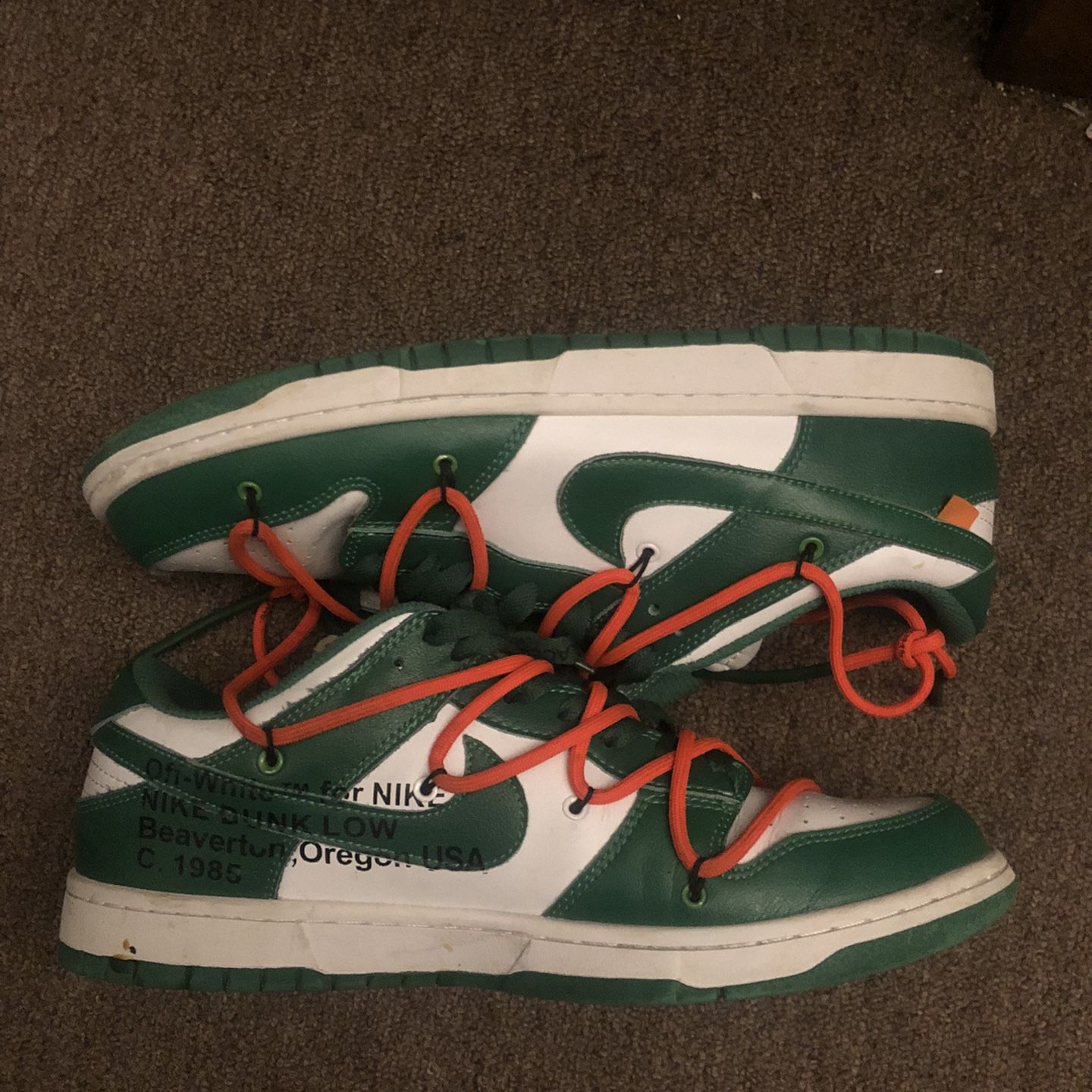 100% AUTHENTIC BRAND NEW NIKE OFF WHITE DUNK LOW WHITE PINE GREEN size 11  for Sale in West Covina, CA - OfferUp