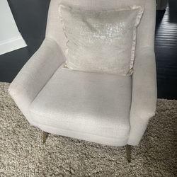 2  - Cream Color Wing Back Chairs