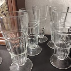 5 Milkshake Vintage Glasses 