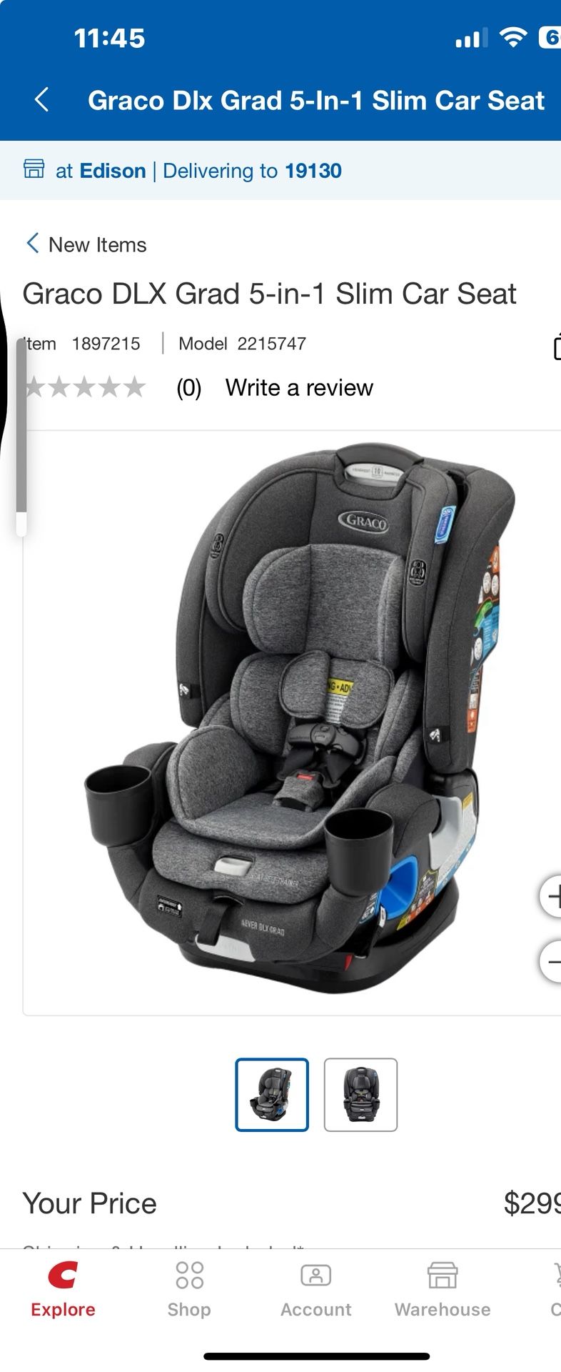 Two Car Seat, Graco Safety first