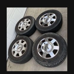 4 X 265/65r18 6x135 6x5.31 Stock Lincoln F150 Expedition Wheels Rims Tires!!!!!