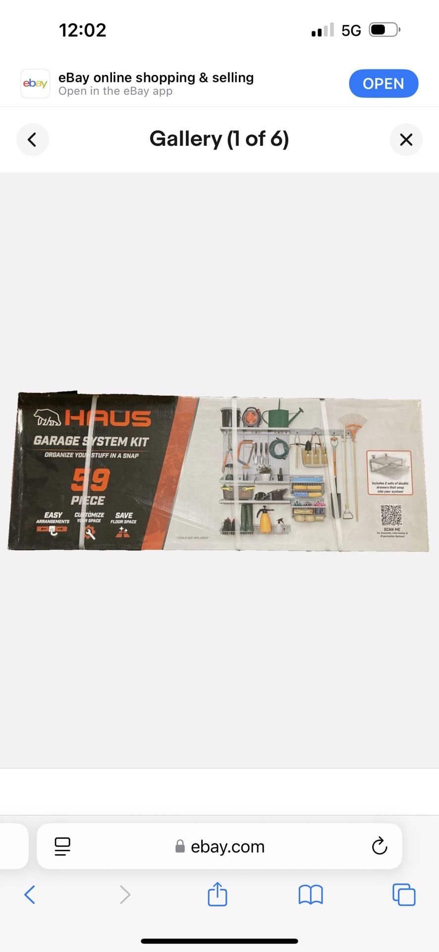 Garage System Kit / Storage Organizer Wall Mount Rack
