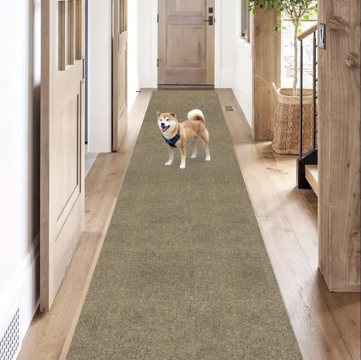 1pc Non-Slip Washable Polyester Runner Rug