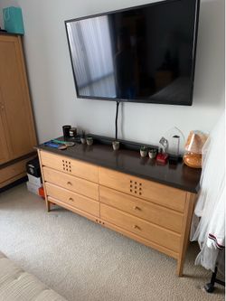 Dresser, nightstands, cabinet