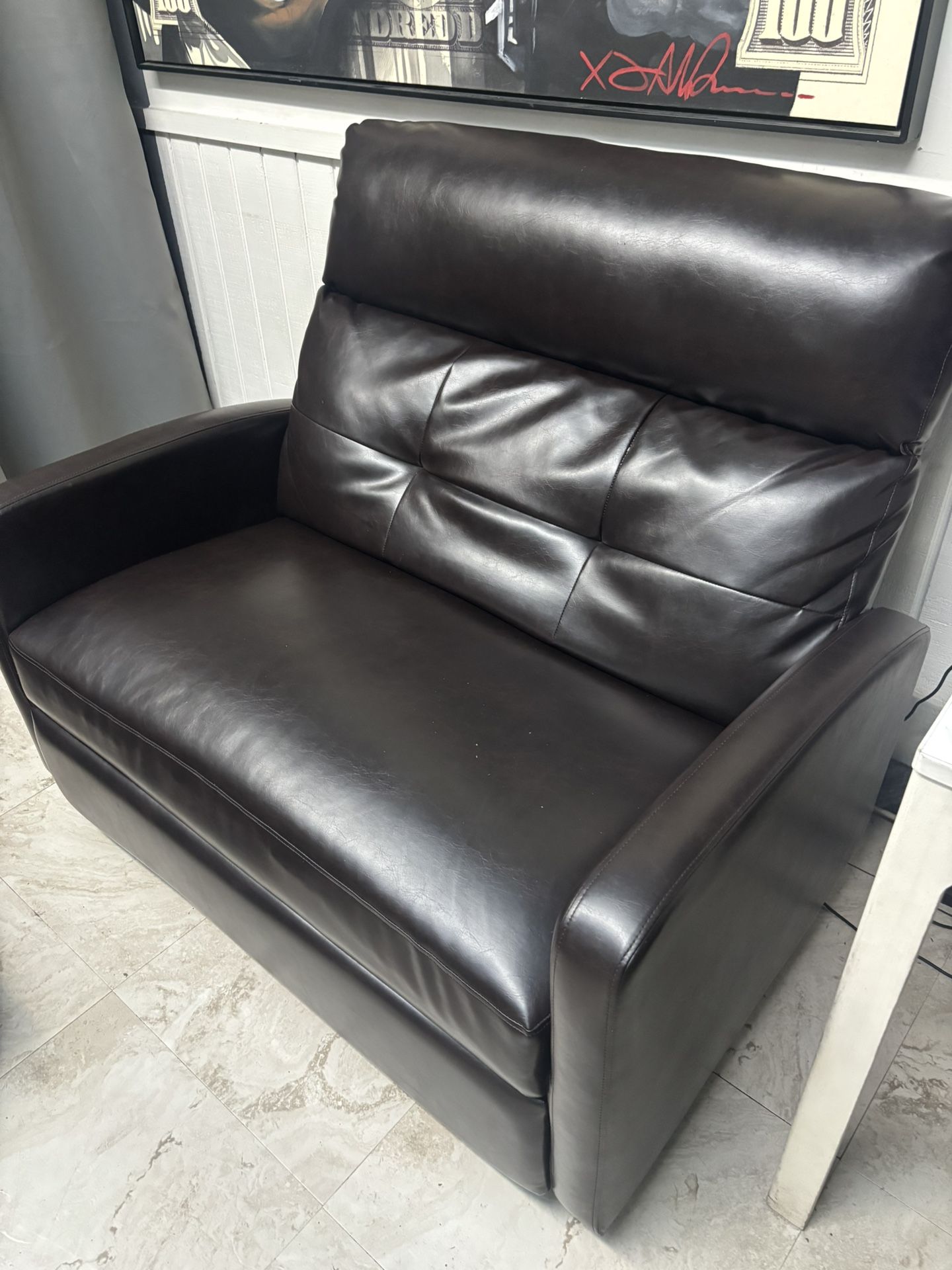 Dark Brown Sofa/recliner