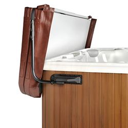 Spa Cover Lifts - Pivot Top Mount Spa & Hot Tub Cover Lift Removal System Reinforced Brackets with 3 Hook Towel Rack Fits Most Spas & Hot Tubs