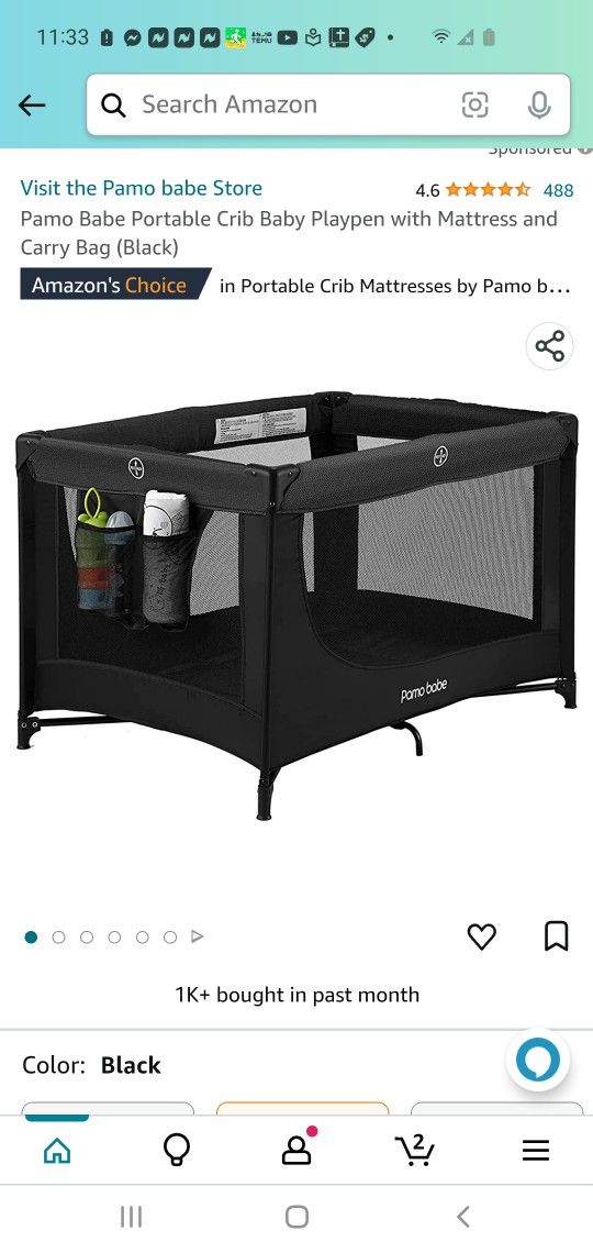 Portable Bed Playpen