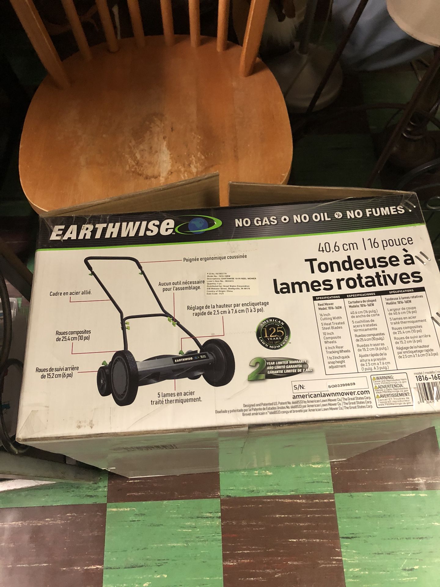 Used Once With Box Lawn Mower 