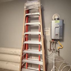8ft Fiberglass Extension Trestle Ladder