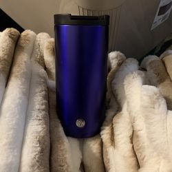 Metallic Blue Starbucks Cup