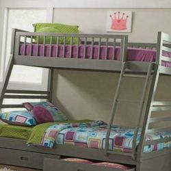Ashton Grey Twin-over-full Bunk Bed