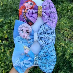 Princess Hair Bows/Fabric Bows 