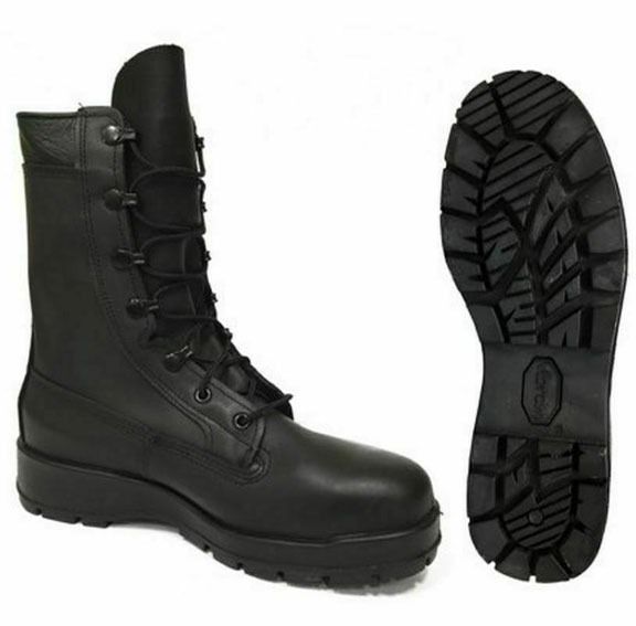 NEW Belleville Vibram Men's 9.5 M BELLEVILLE 360ST Black Leather Military Combat Boots STEEL TOE