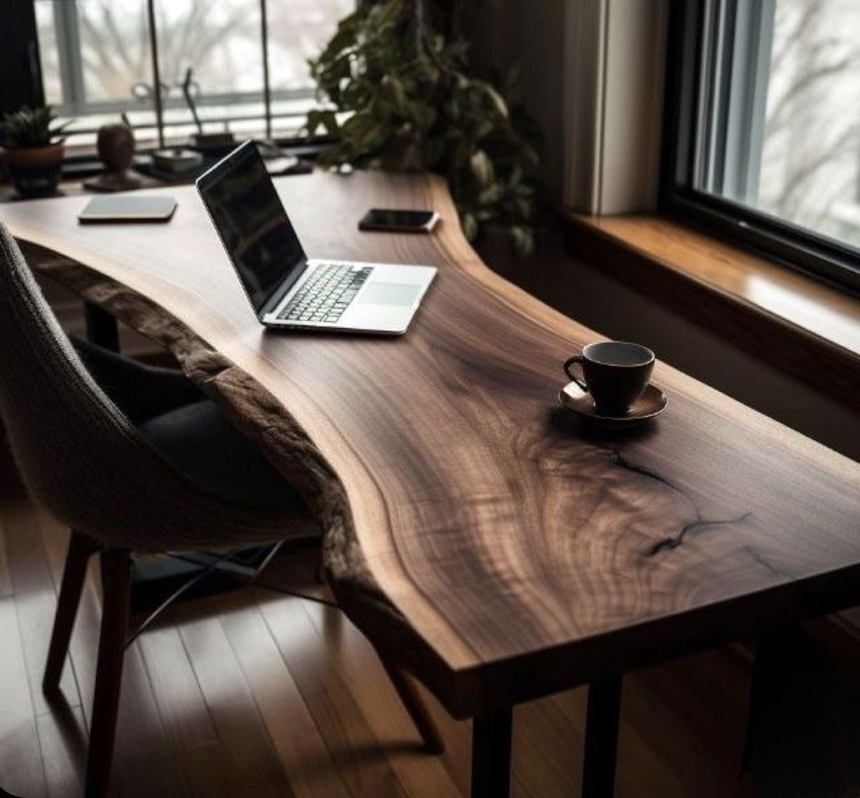Custom Order - Live Edge Walnut Desk