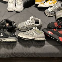 3 Pairs Size 10c Kids Jordan’s New Balance In Very Good Condition $45,$50, $55.. All 3 Pairs For $140.00                                              