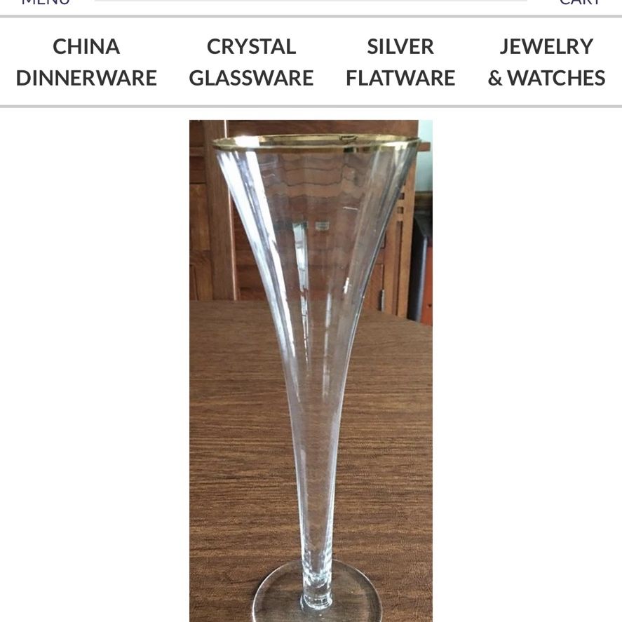 2 Fluted Champagne Glasses