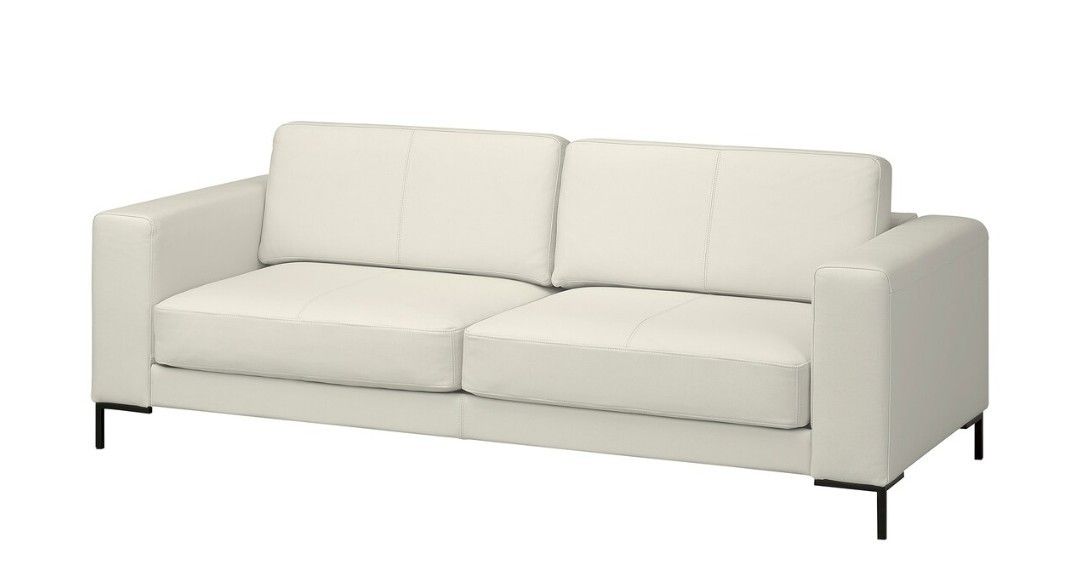 Ikea Fullerö White Leather Couch