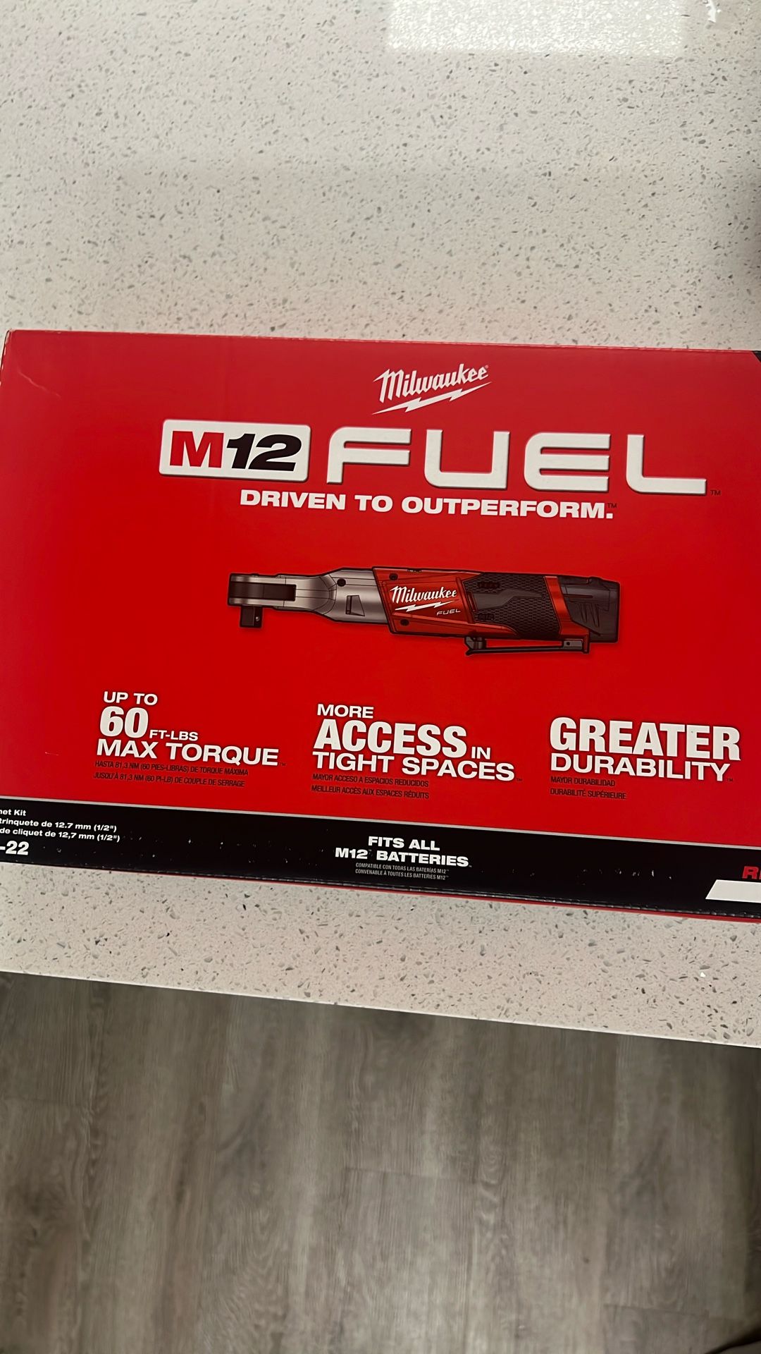 Title: Milwaukee M12 FUEL Ratchet Kit (Brand New)