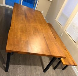 Large Dining Table & 87” Bench – Table & Bench Only