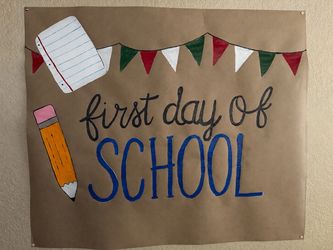 First day of school banner
