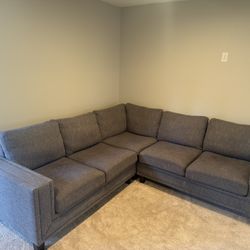 Gray Sectional couch 