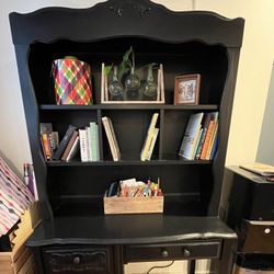 Vintage Desk And Shelf