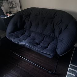 Black Loveseat Foldable Chair