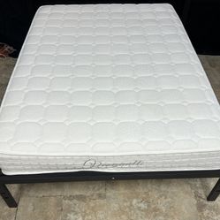 Full Size Mattress, Bed Frame & Topper