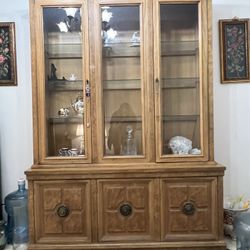 Vintage Solid Wood China Cabinet 